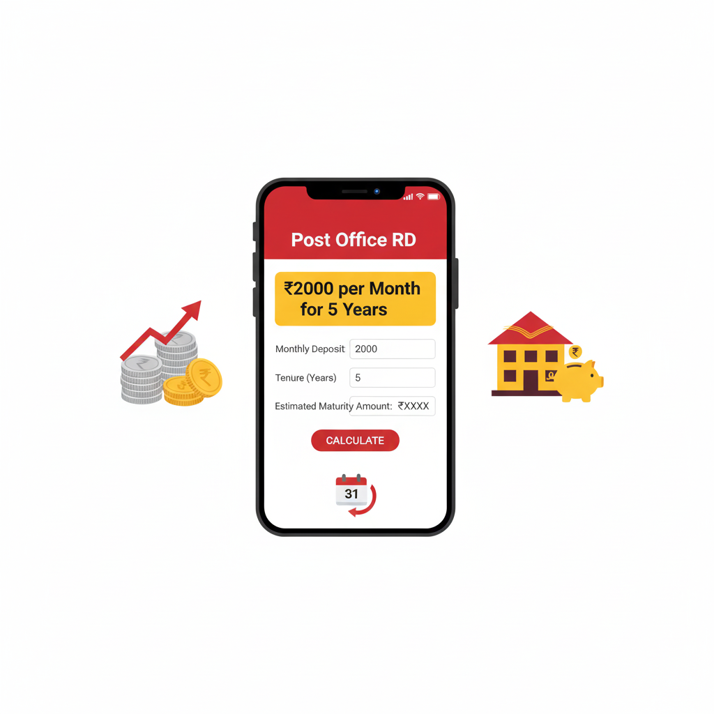 Post Office RD 2000 per Month 5 Years Calculator — Check Maturity & Interest 1 Post Office RD 2000 per Month 5 Years Calculator