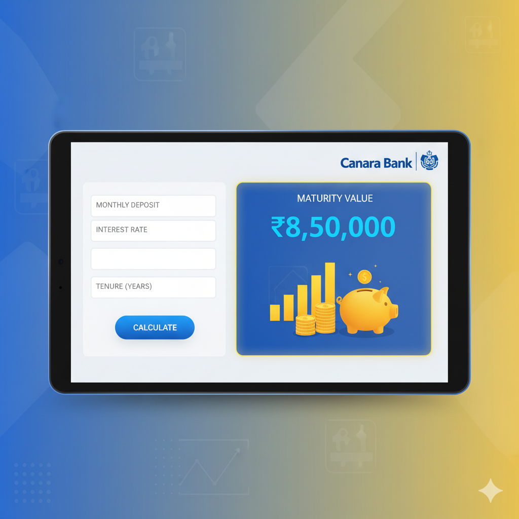 Canara Bank RD Calculator – Plan Smart, Save Better 1 Canara Bank RD calculator